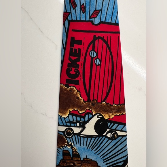 1991 BEATLES “Ticket To Ride” VNTG Tie 100% Silk collectible Apple Corps Limited - Picture 4 of 9